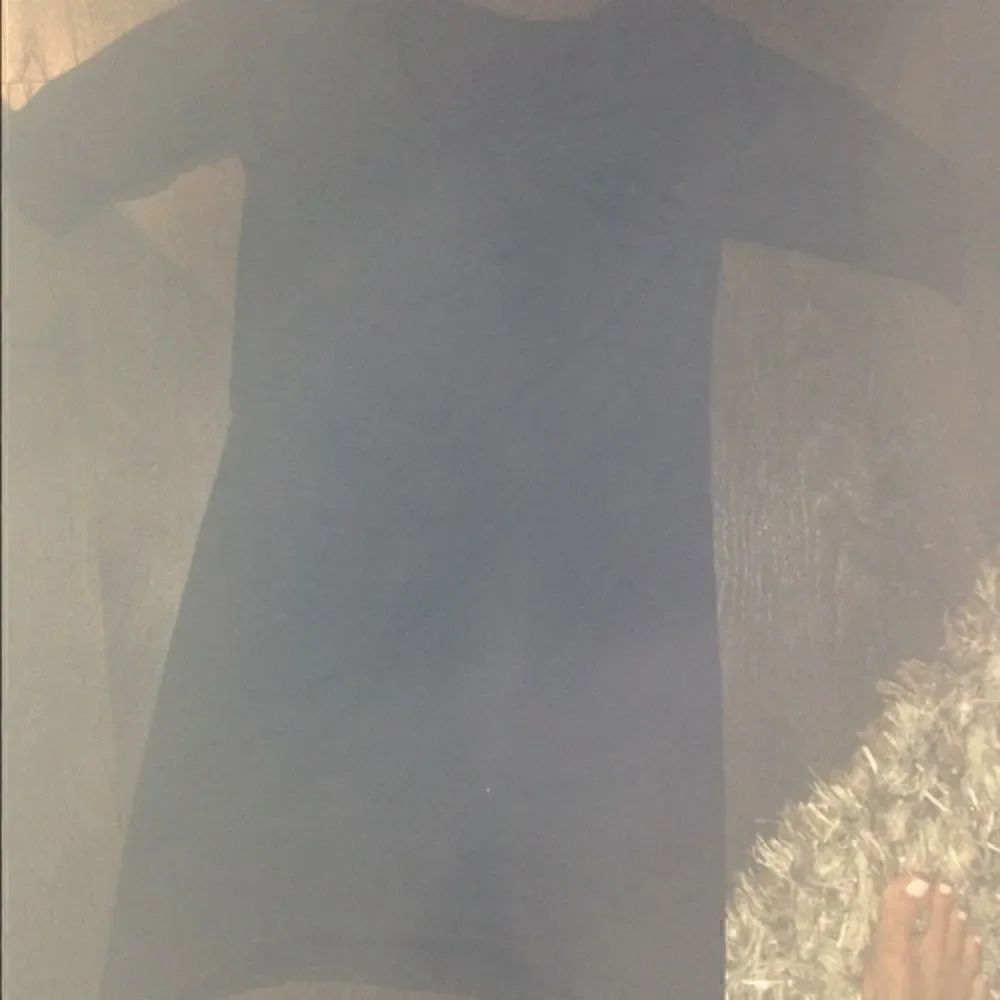 Velvet long sleeve black top Medium